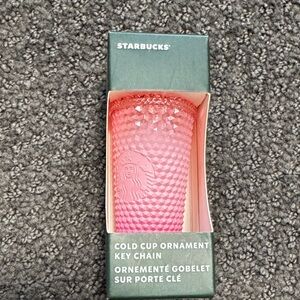 Starbucks Pink Textured Cold Cup Key Chain